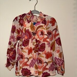 Old Navy Floral Kids Top - Pink and Purple